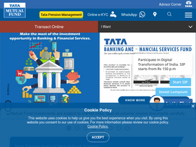 'tatamutualfund.com' screenshot