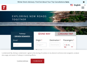 'trailways.com' screenshot