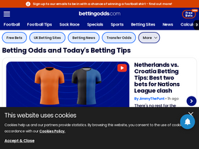 'bettingodds.com' screenshot