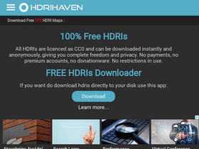 'hdri-haven.com' screenshot
