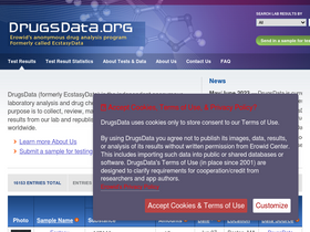 'drugsdata.org' screenshot