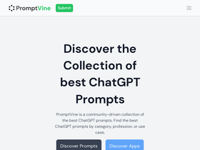 'promptvine.com' screenshot