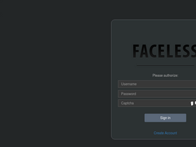 'faceless.cc' screenshot