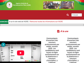 'concours.gov.bf' screenshot