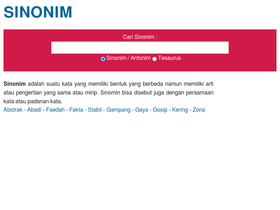 'sinonim.com' screenshot