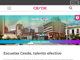 'cesde.edu.co' screenshot