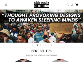 wideawake.clothing homepage screenshot