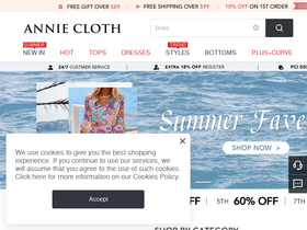 'anniecloth.com' screenshot