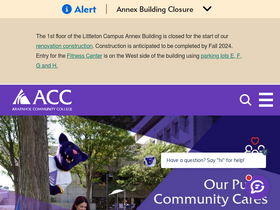'arapahoe.edu' screenshot