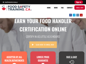 'foodsafetytraining.ca' screenshot