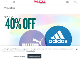 'famousfootwear.ca' screenshot