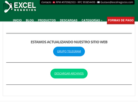 'excelnegocios.com' screenshot