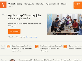 'workatastartup.com' screenshot