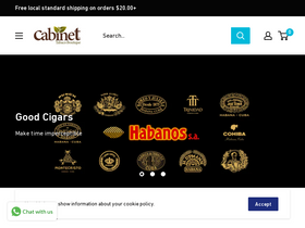 'cabinetcigar.com' screenshot