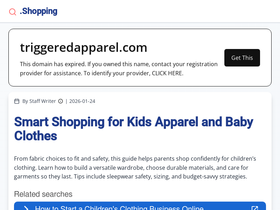 triggeredapparel.com homepage screenshot