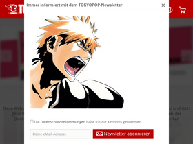 'tokyopop.de' screenshot