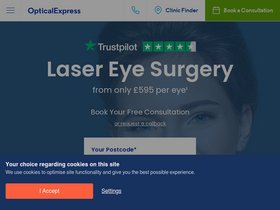 'opticalexpress.co.uk' screenshot