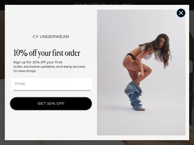 thecyunderwear.com homepage screenshot