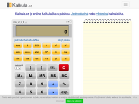 'kalkula.cz' screenshot