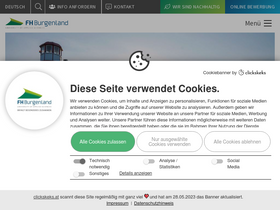 'fh-burgenland.at' screenshot