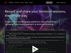 'asciinema.org' screenshot