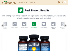 'nutreance.com' screenshot