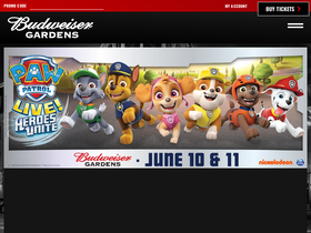 'budweisergardens.com' screenshot