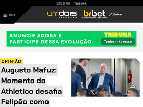 'umdoisesportes.com.br' screenshot