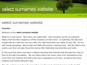 'selectsurnames.com' screenshot