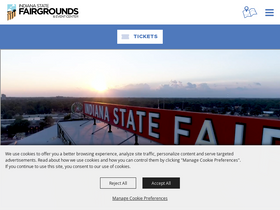 'indianastatefair.com' screenshot