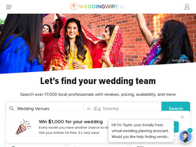 'weddingwire.ca' screenshot