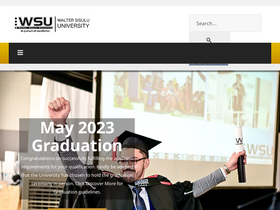 'wsu.ac.za' screenshot