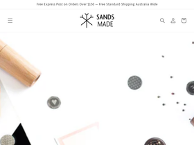 sandsmade.com homepage screenshot