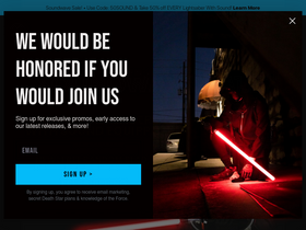 'ultrasabers.com' screenshot