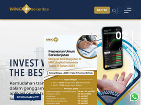 'mncsekuritas.id' screenshot