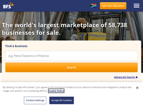 'businessesforsale.co.za' screenshot