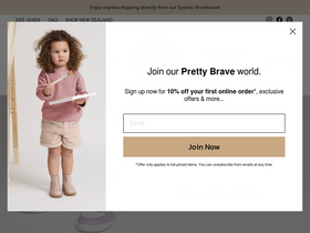 prettybrave.com.au homepage screenshot