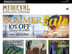 'medievalcollectibles.com' screenshot