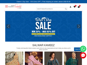 'indianweddingsaree.com' screenshot