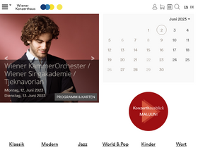 'konzerthaus.at' screenshot