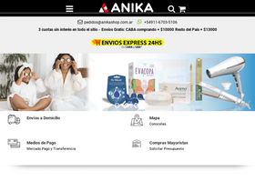 'anikashop.com.ar' screenshot