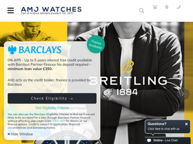 'amjwatches.co.uk' screenshot