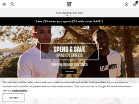 '11degrees.com' screenshot