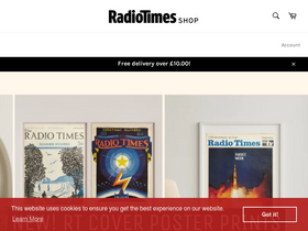Radio Times Shop website screenshot
