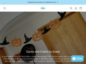 cardsandcraftsbysusie.com.au homepage screenshot