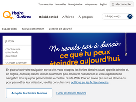 'hydroquebec.com' screenshot