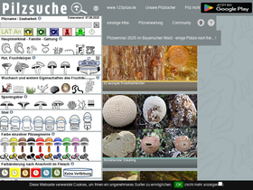 '123pilzsuche.de' screenshot