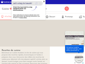 'cuisine-etudiant.fr' screenshot