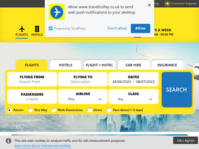 'traveltrolley.co.uk' screenshot