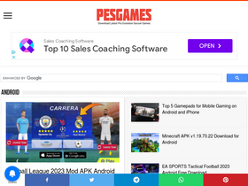 'pesgames.com' screenshot